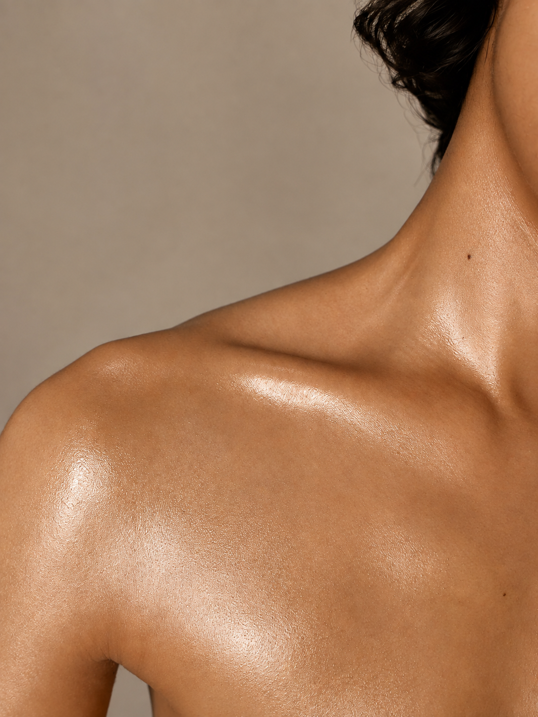 Light catching a shoulder and collarbone after THE OIL by James Weather